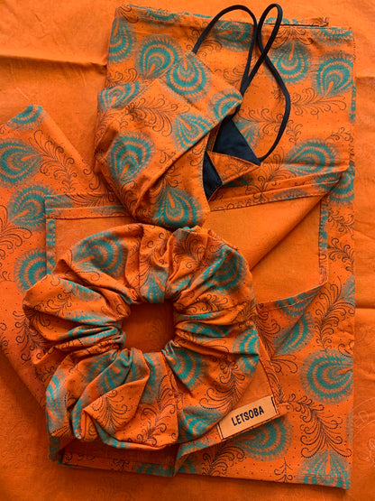 Shweshwe Head Wrap Set